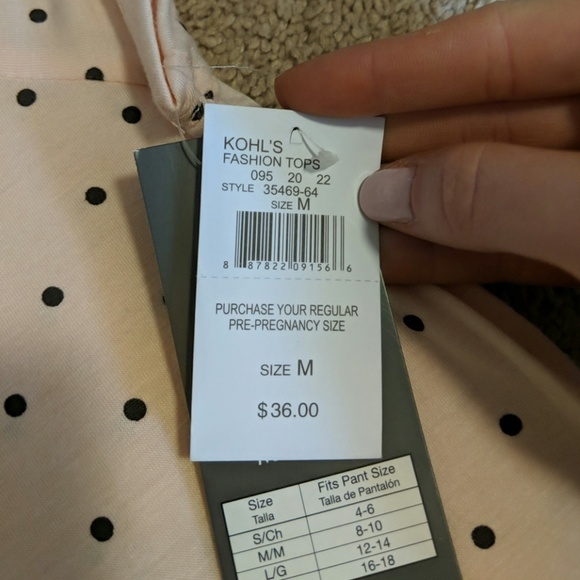 Pretty pink maternity shirt - Picture 3 of 4